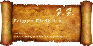 Frigyes Fidélia névjegykártya