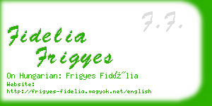 fidelia frigyes business card